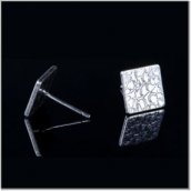 DGE317 National Wind retro square earrings earrings 925 sterling silver jewelry, Thai silver commodity purchasing gifts factory