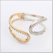 CJ1312920 European and American fashion wild opening Bangle (champagne gold + platinum)