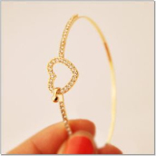 CJ167634 Yiwu factory wholesale Korean fashion hollow full of rhinestone jewelry female love bracelet stall supply