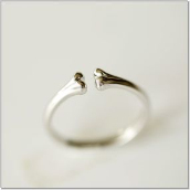 SJ157835 New fashion 925 Sterling Silver (glossy quit opening bones) silver jewelry rings jewelry wholesale mixed batch