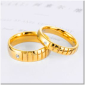 SJ3801055a-EU&US popular stainless steel lovers ring micro paved classic blue groove lovers ring Gold Men 7-10 Women 5-8 SJ3801055a-EU&US popular stainless steel lovers ring micro paved classic blue groove lovers ring Gold Men 7-10 Women 5-8